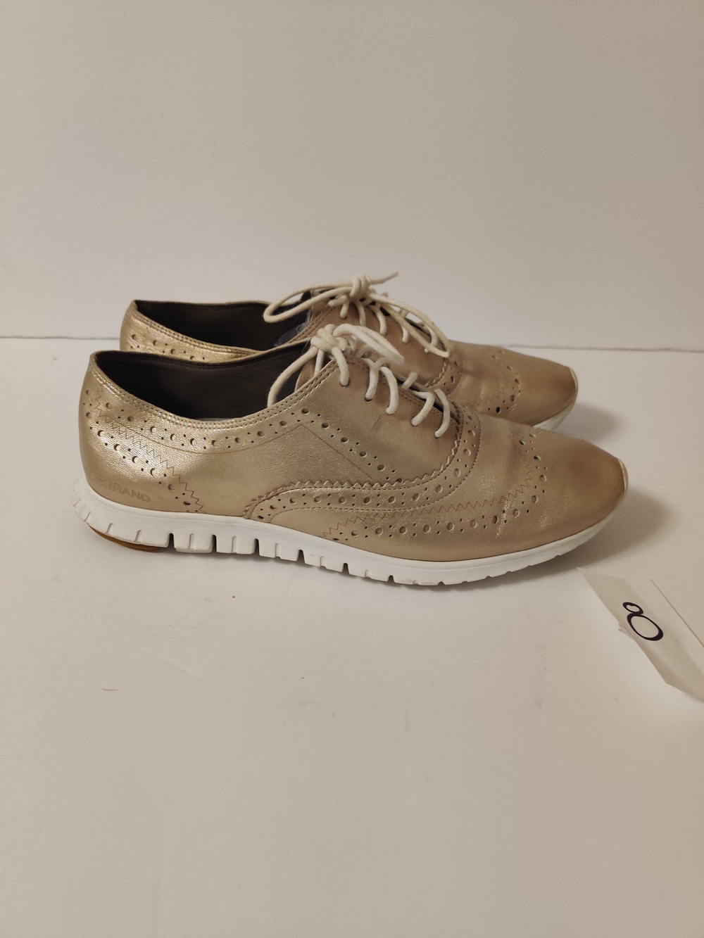 Cole Haan Zerogrand Wingtip Oxford Sneakers in Gold 7.5